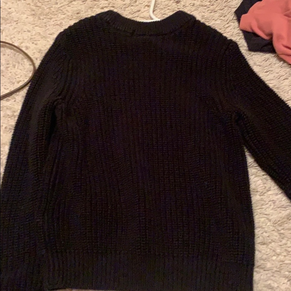 black sweater